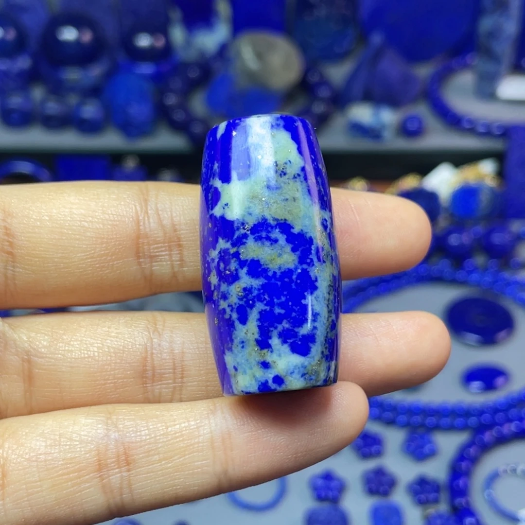 青金石未镶嵌19×38mm古珠配饰