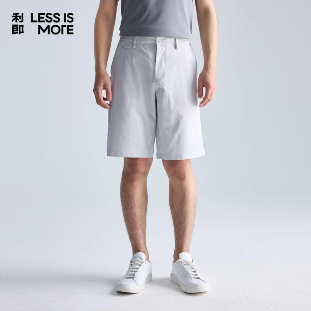 利郎【冰感沙滩裤】男士夏季牛仔舒适运动百搭透气五分裤休闲短裤