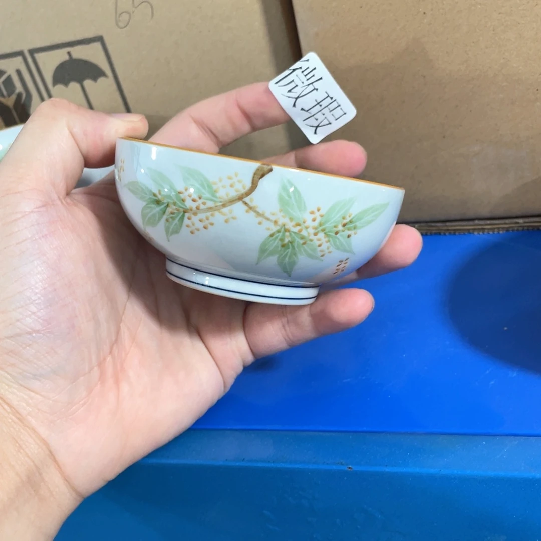 樱***式釉下彩纯手绘微瑕