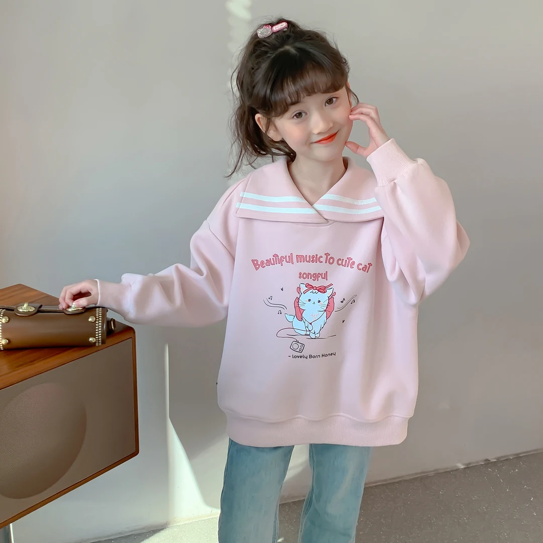 女童卫衣春装2025新款洋气童装小女孩春季卡通可爱儿童上衣Q13130