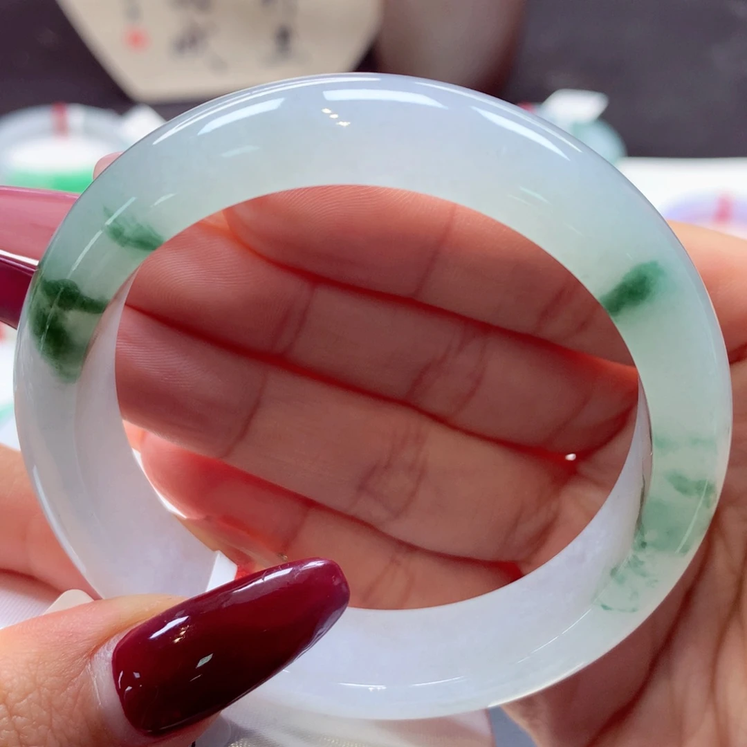 翡翠手镯未镶嵌宽版51号66