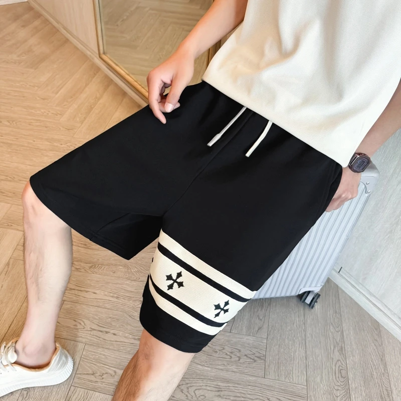 男士短裤夏季潮牌五分裤男黑色休闲裤中裤外穿爆款宽松休闲运动裤