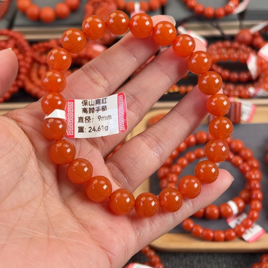 南红玛瑙未镶嵌手串9➕