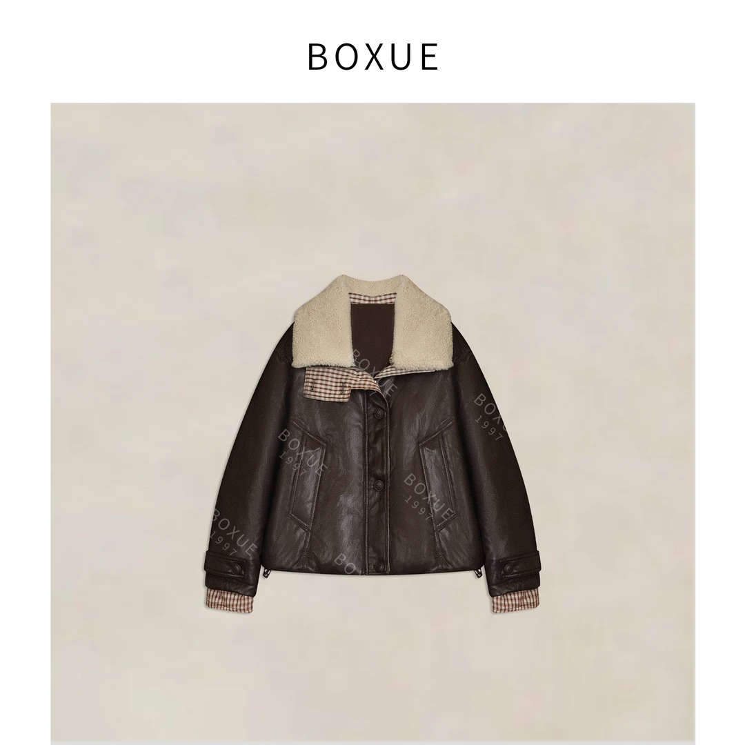 BOXUE“黑金系列”2025秋冬可拆卸领90白鸭绒羽绒服 #251027YR6047