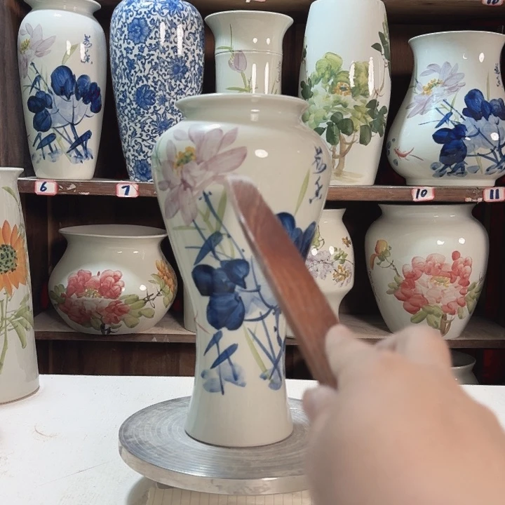 瓶梅瓶荷花新款新款陶瓷陶瓷