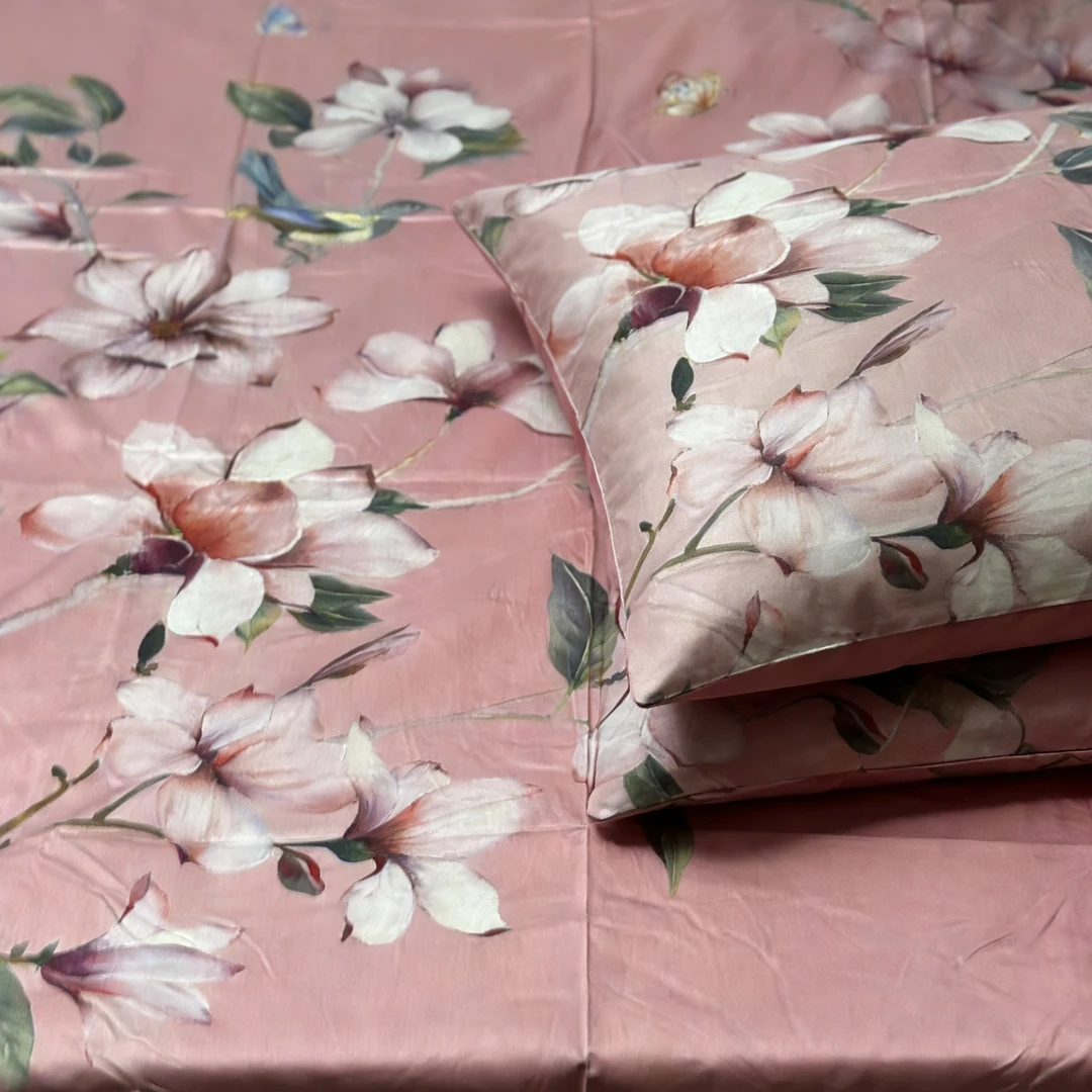 【双旦礼遇季】全棉数码印花四件套-粉韵兰香