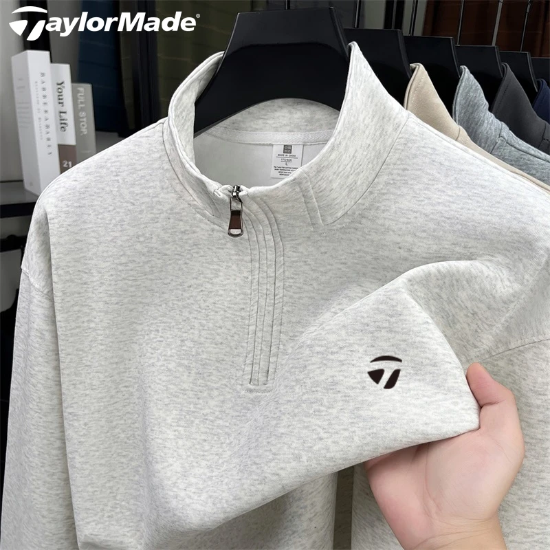 泰勒梅高尔夫户外运动男士秋季防风半拉链休闲百搭透气长袖卫衣男