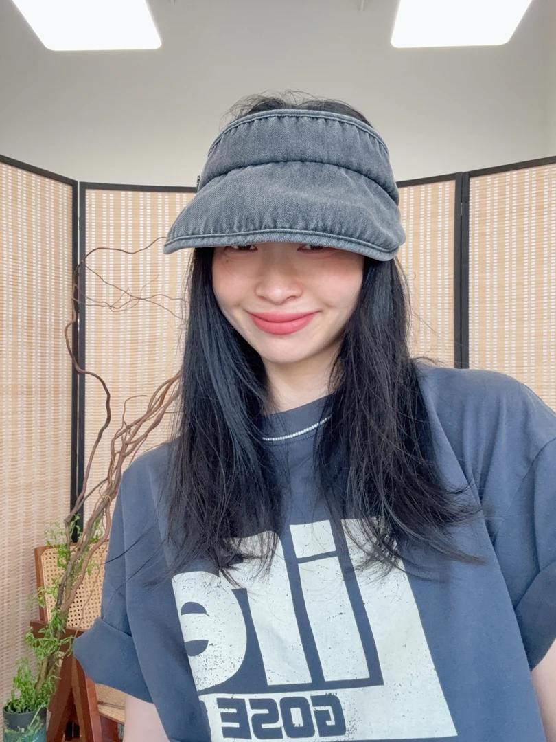 （摇滚乐队）日系复古休闲牛仔空顶帽遮阳百搭