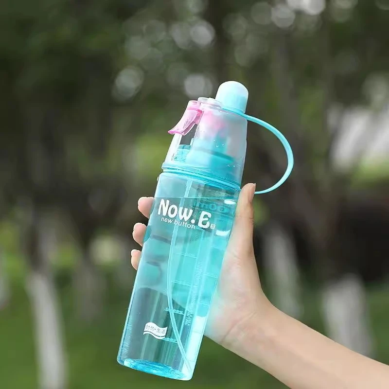 【贤惠乱炸】喷雾杯夏季户外健身防摔水杯多功能便携水杯600ML