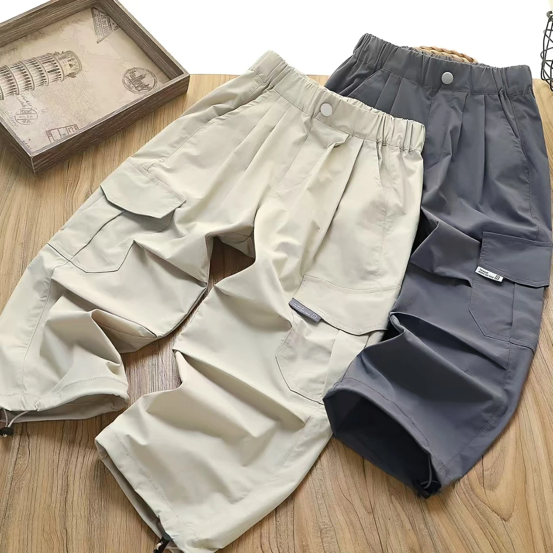 男童裤子夏季新款儿童薄款速干工装裤