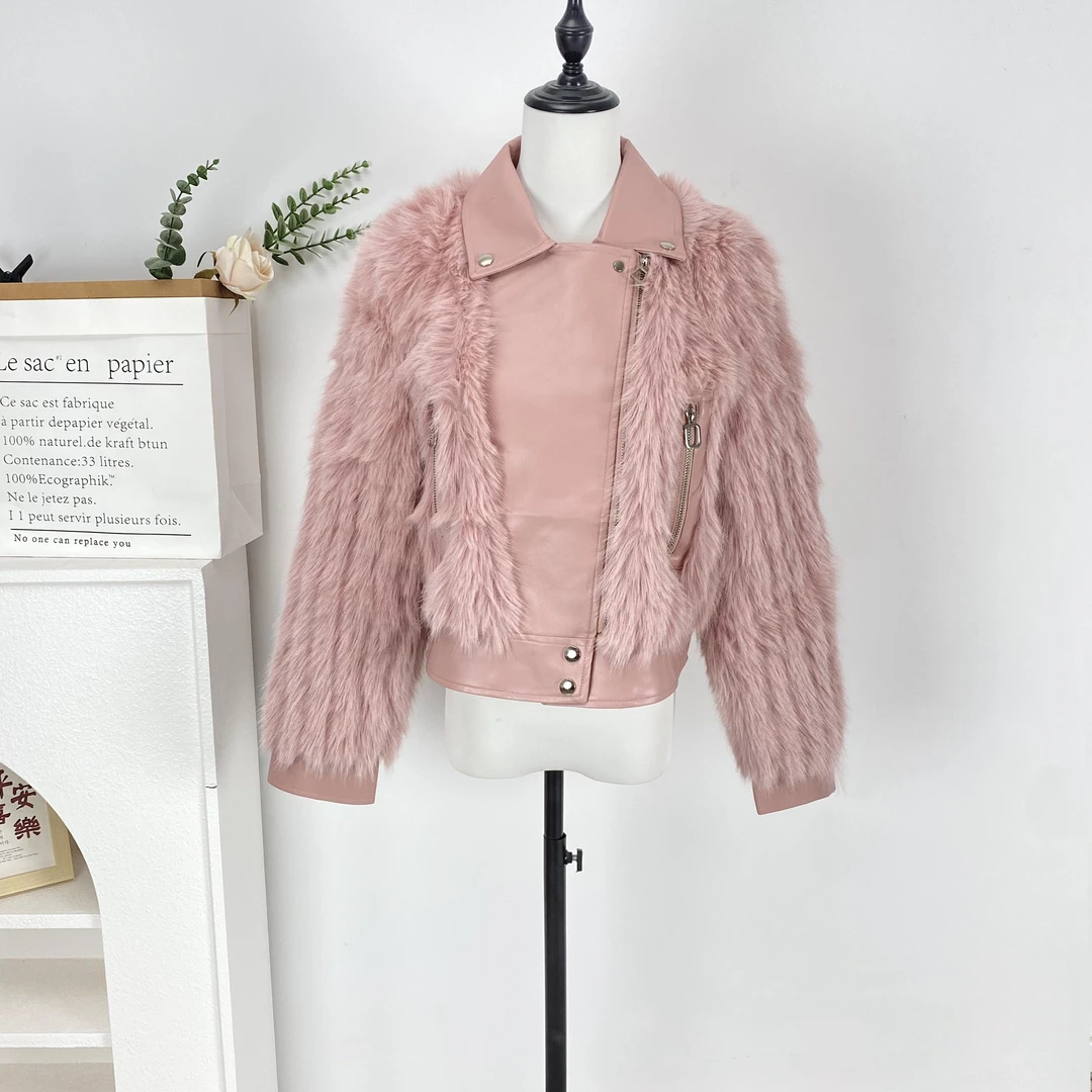 2024年新款外套女加厚保暖环保毛短款外套8830