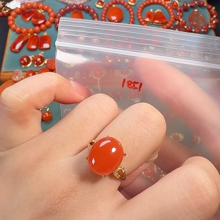 南红玛瑙银S925镶嵌保山