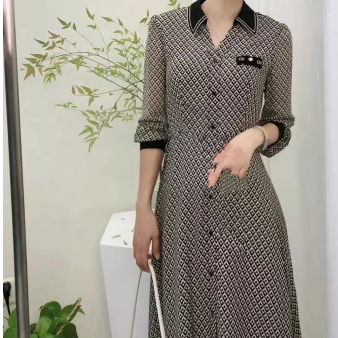 时尚修身气质套头长款连衣裙【Y56】