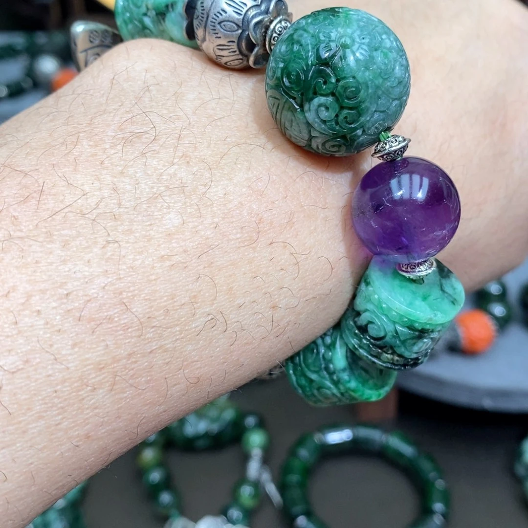 翡翠手链未镶嵌舒*1漂亮美眉