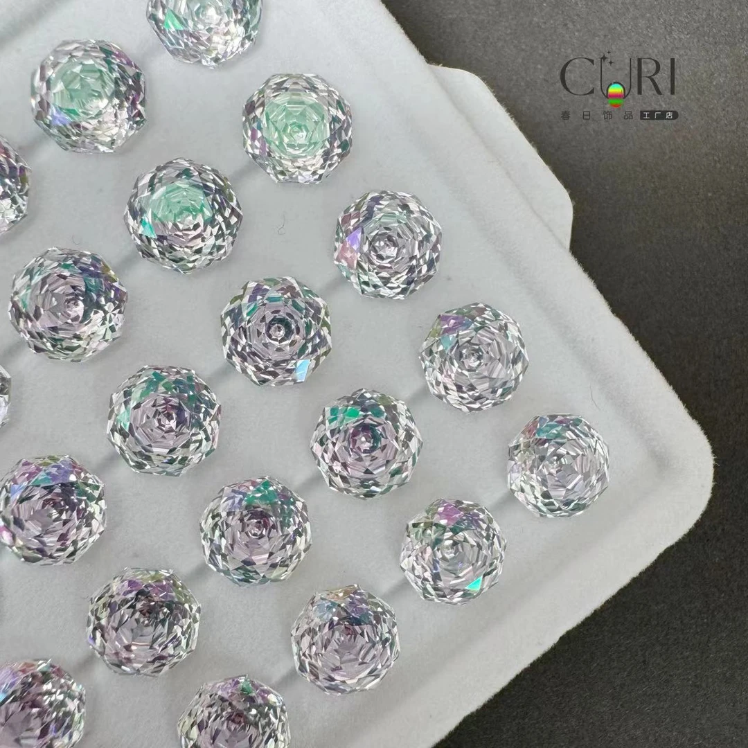 【401-499/8毫米千禧八边玫瑰】本色/夹心/双色/镀膜/梧州5A镶嵌锆