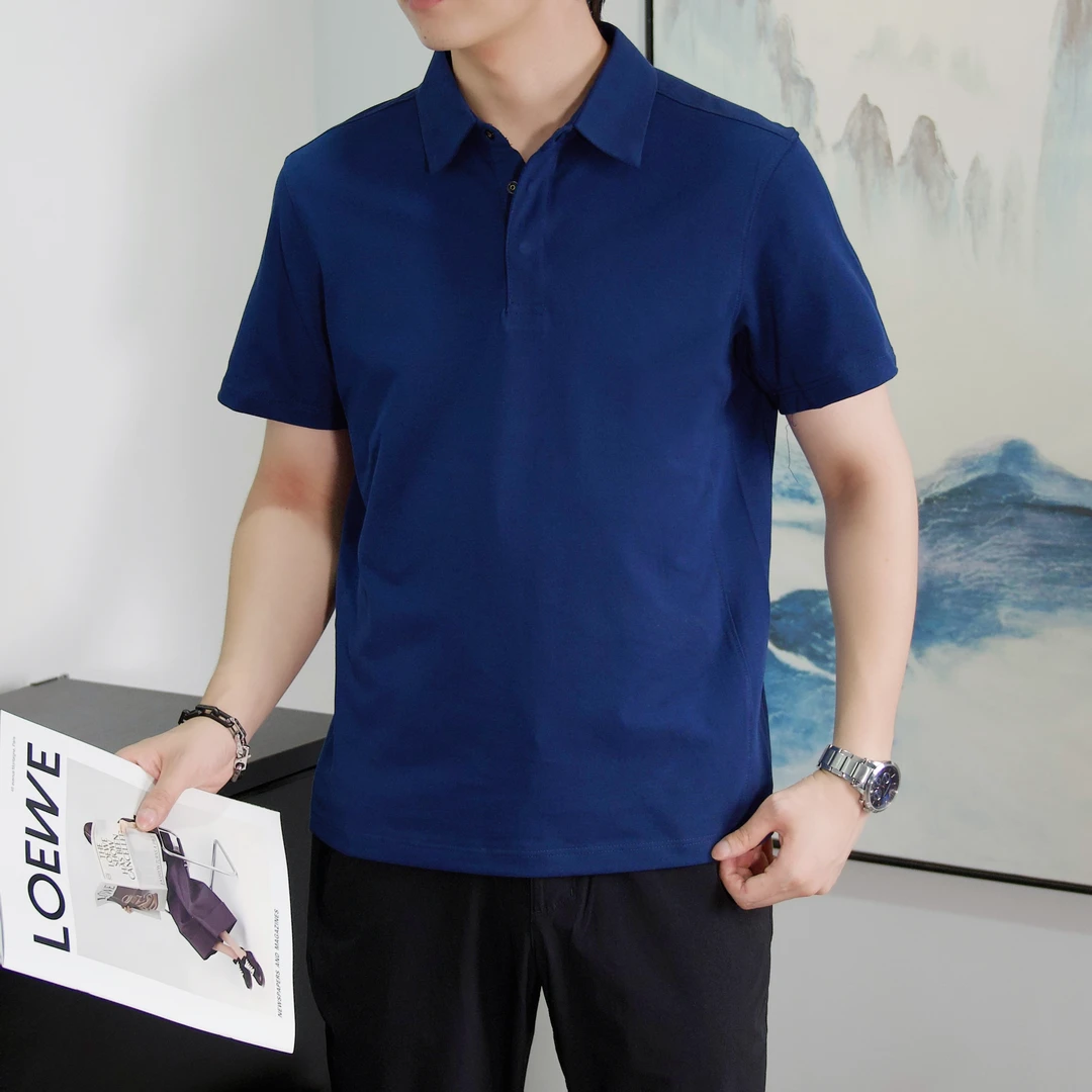 yjfs欧品【顺丰包邮】夏季男士翻领短袖休闲透气简约纯色POLO衫X588