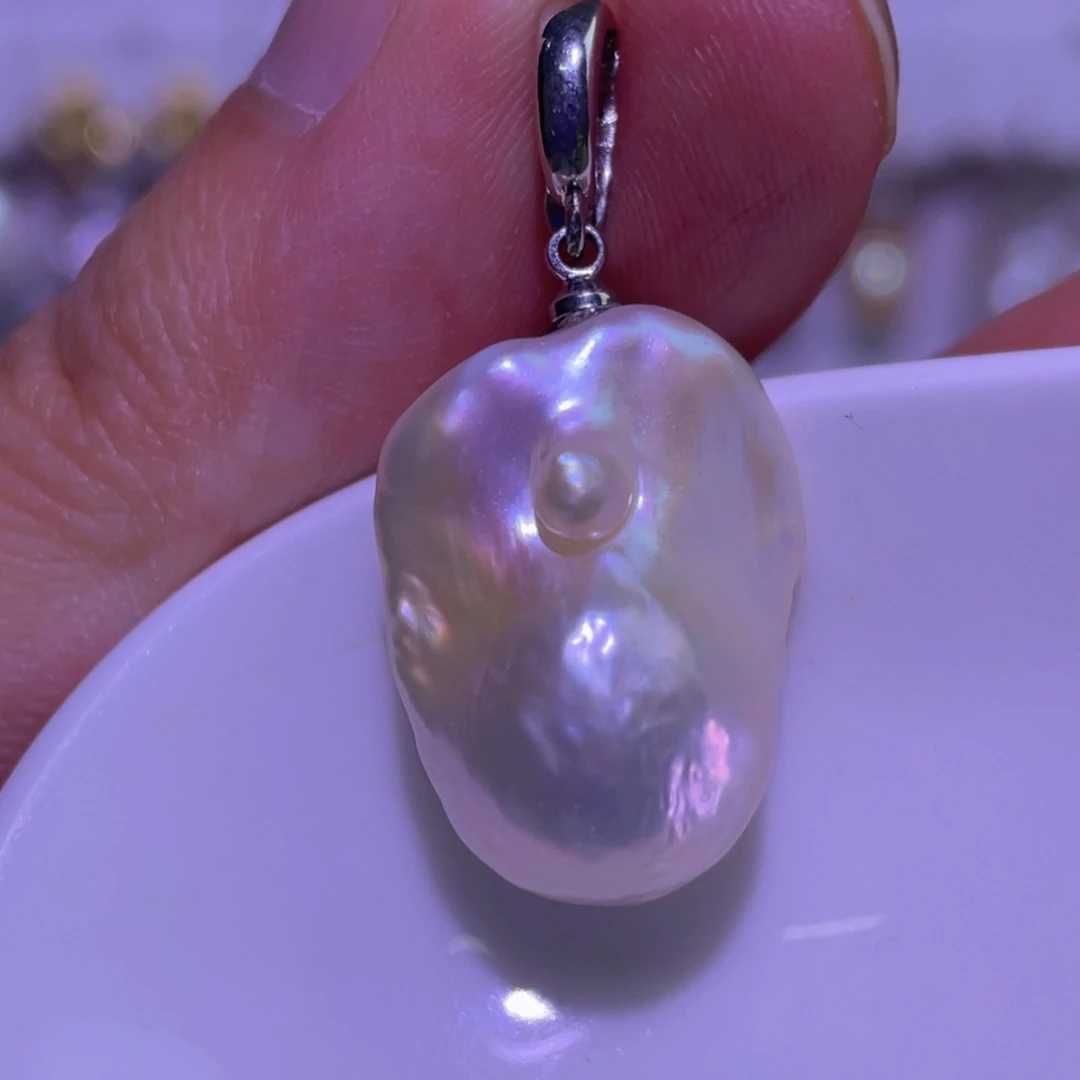 淡水珍珠未镶嵌天然淡水珍珠吊坠