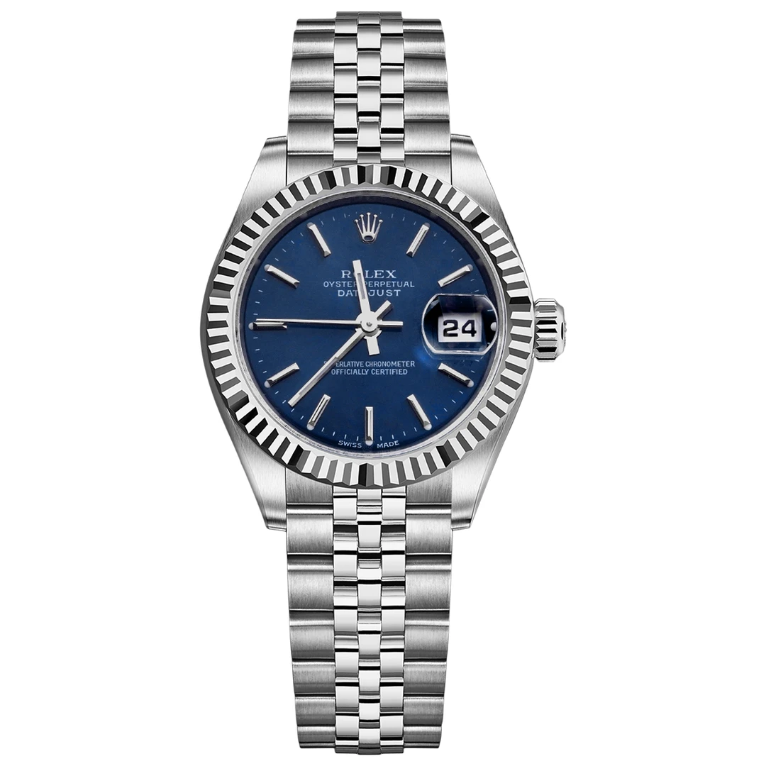 99新 Rolex/劳力士 女装日志79174自动机械蓝盘腕表/WHP032160
