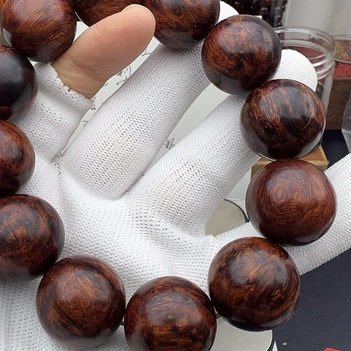 木木本海南红降花梨公2.0黑金龙胆纹瑕疵品