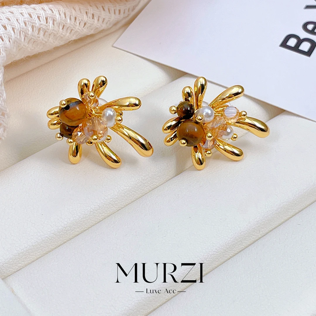 铜合金耳饰 法式简约轻奢时尚百搭新品气质经典优雅精致-A33