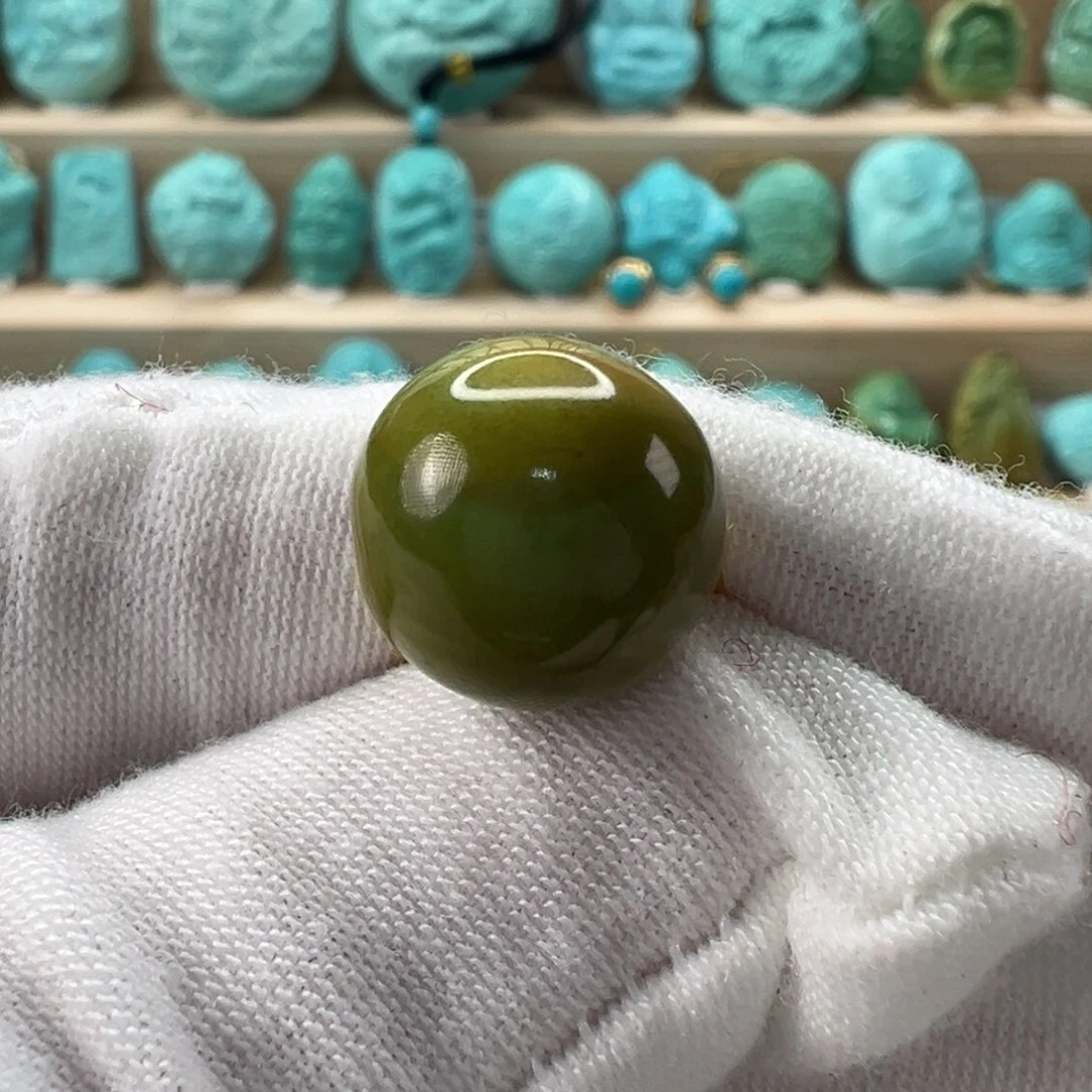 未镶嵌绿松石圆珠12.9mm