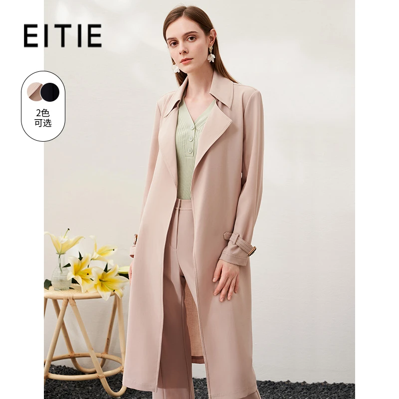 EITIE爱特爱春季新款束腰显瘦修身百搭通勤风衣6904604