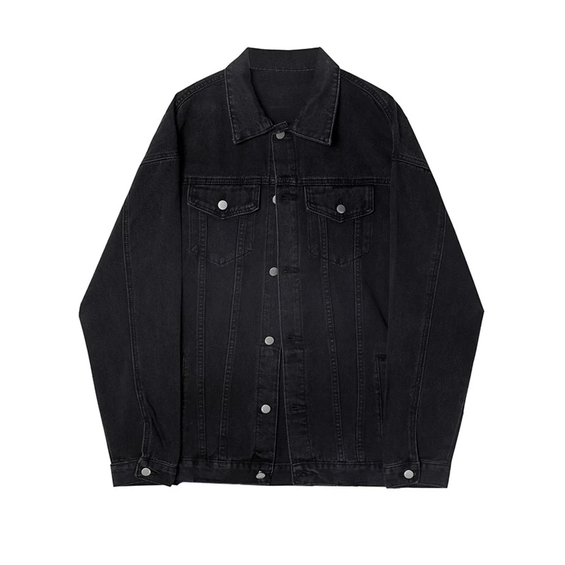 2025春季浅蓝色牛仔外套女新款韩版宽松休闲显瘦长袖夹克中长上衣