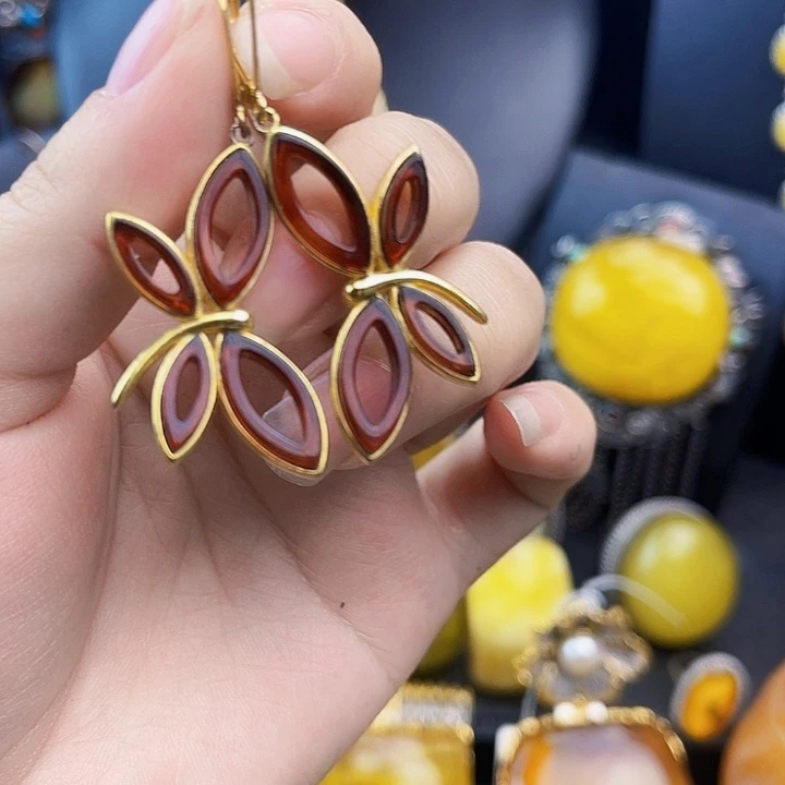 琥珀银S925镶嵌裸石