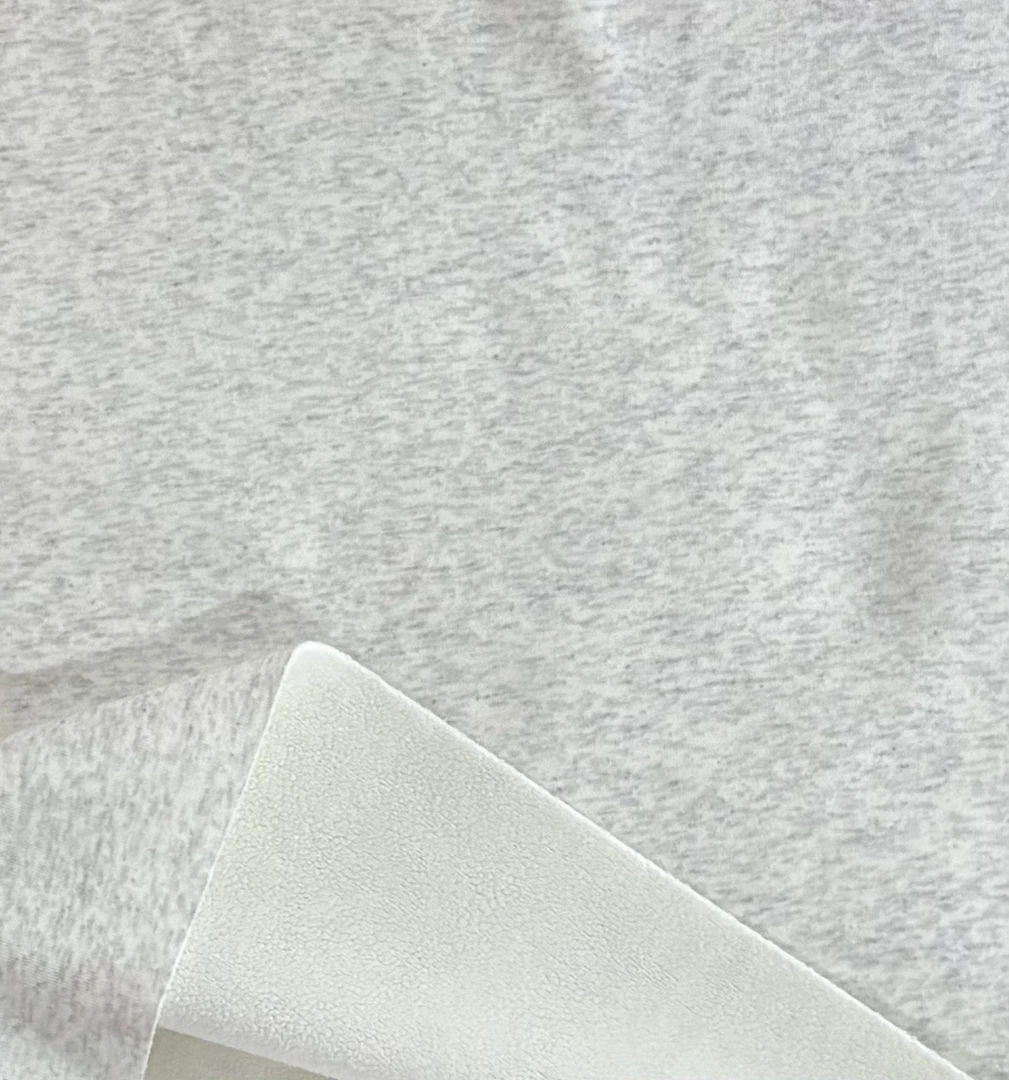 棉面加绒面料两米（浅麻灰）