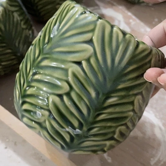 多肉绿植陶瓷花盆，有孔