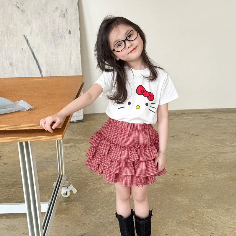 童装女童短袖t恤夏薄款2025新款卡通上衣纯棉a类宝宝衣服