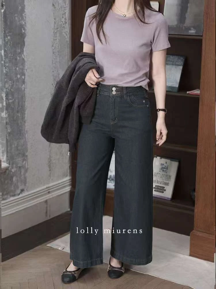 缪恩诗早秋新品Autumn x「十二～」牛仔裤复古宽松休闲百搭时尚