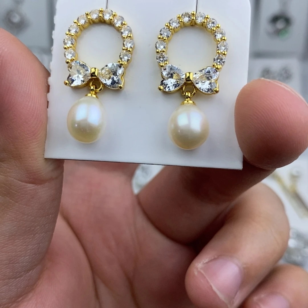 未镶嵌耳坠淡水珍珠