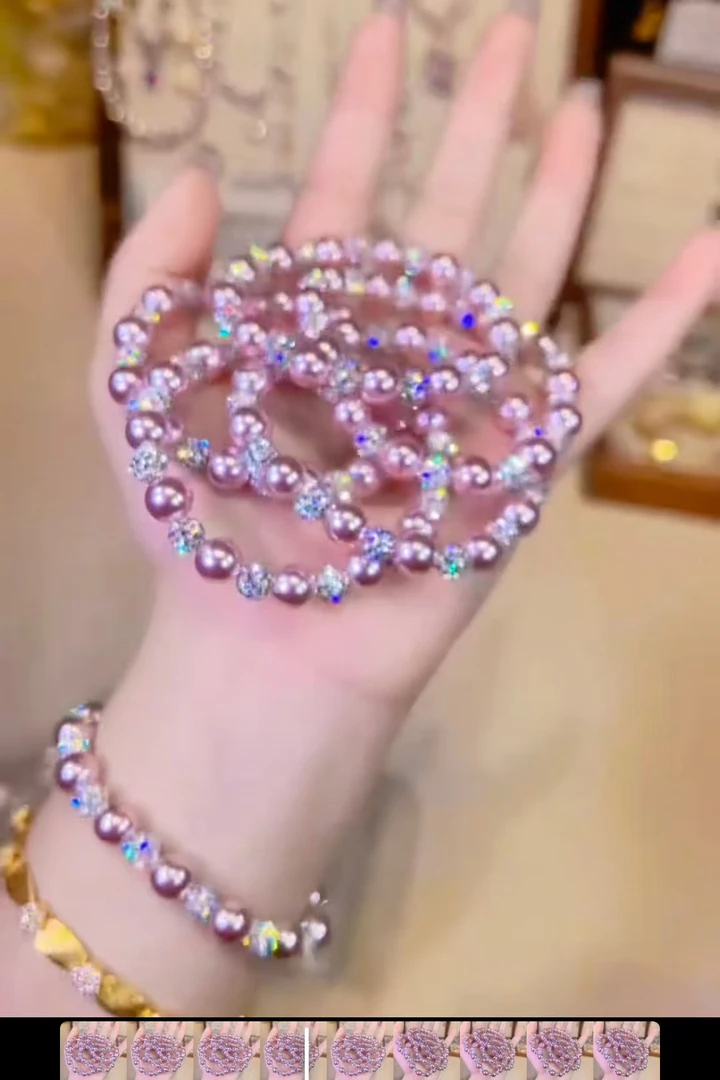 非金属仿珍珠手链 2024新款曼塔玫瑰施家闪钻轻奢手链