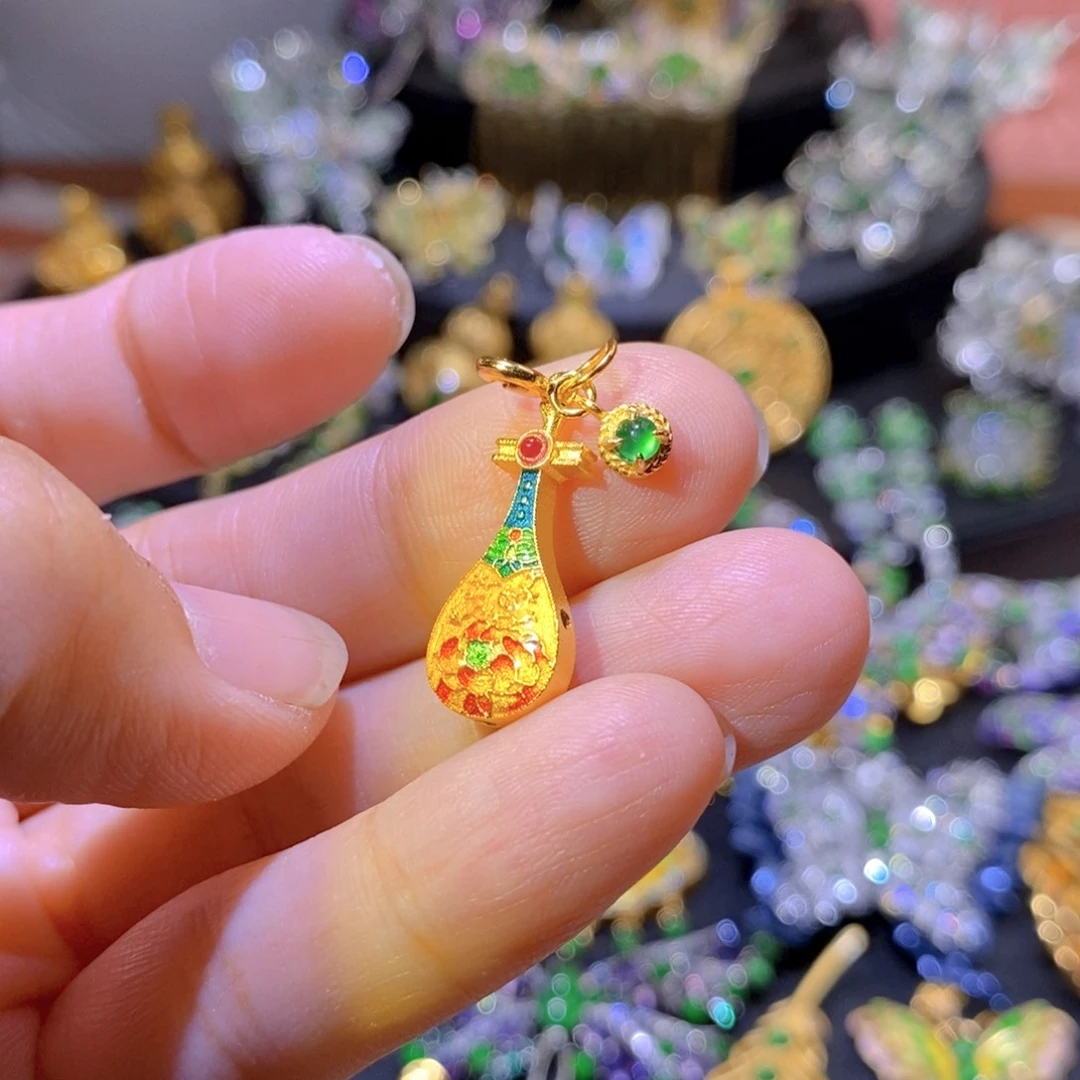 吊坠(不含链)银S925镶嵌翡翠