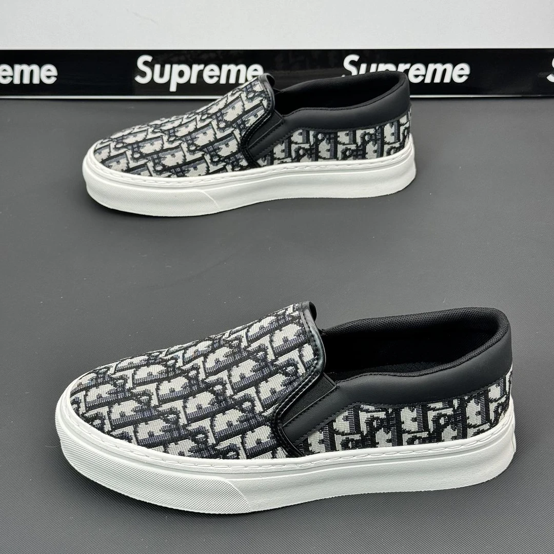 欧美『小众设计风」新品宝藏款~ 一脚蹬男鞋懒人鞋透气帆布休闲百搭