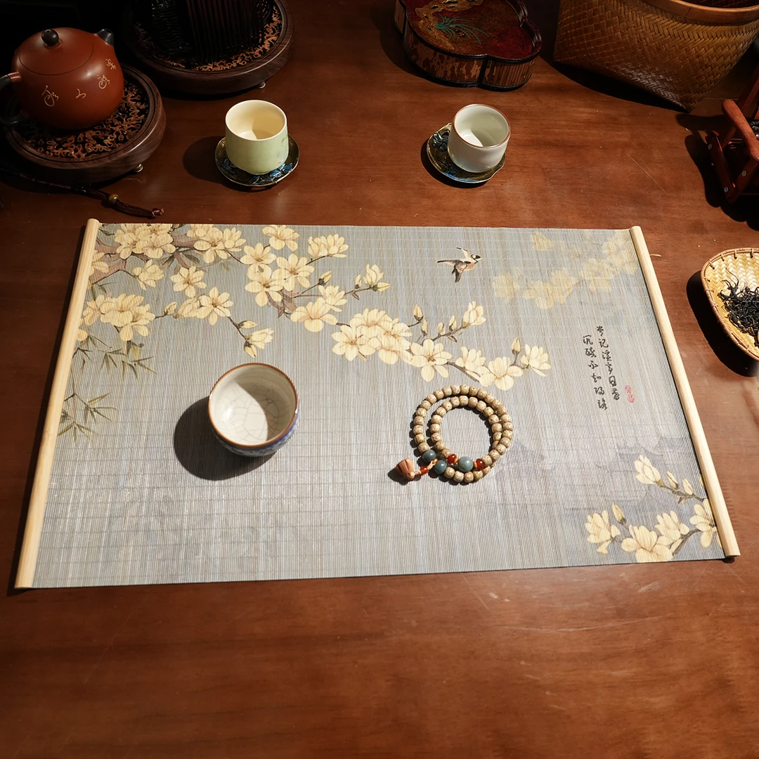 【如梦令】高档双面茶席防水隔热主人垫氛围搭配茶室茶空间
