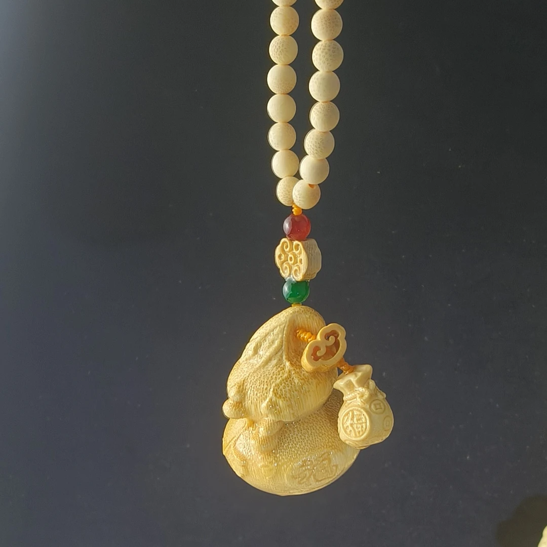 【葫芦福禄】实心竹雕刻摆件手把件可盘泡可玉化网红爆款龙血金丝竹