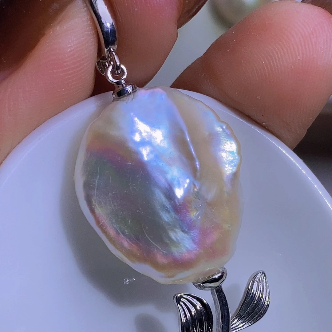 淡水珍珠银S925镶嵌淡水珍珠