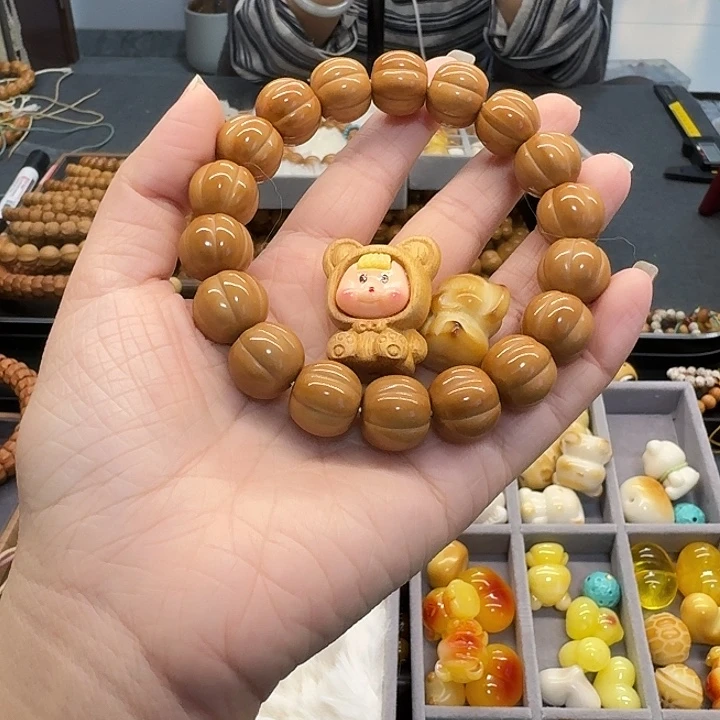 S***沙猴头核桃吊坠猴头泡芙南瓜