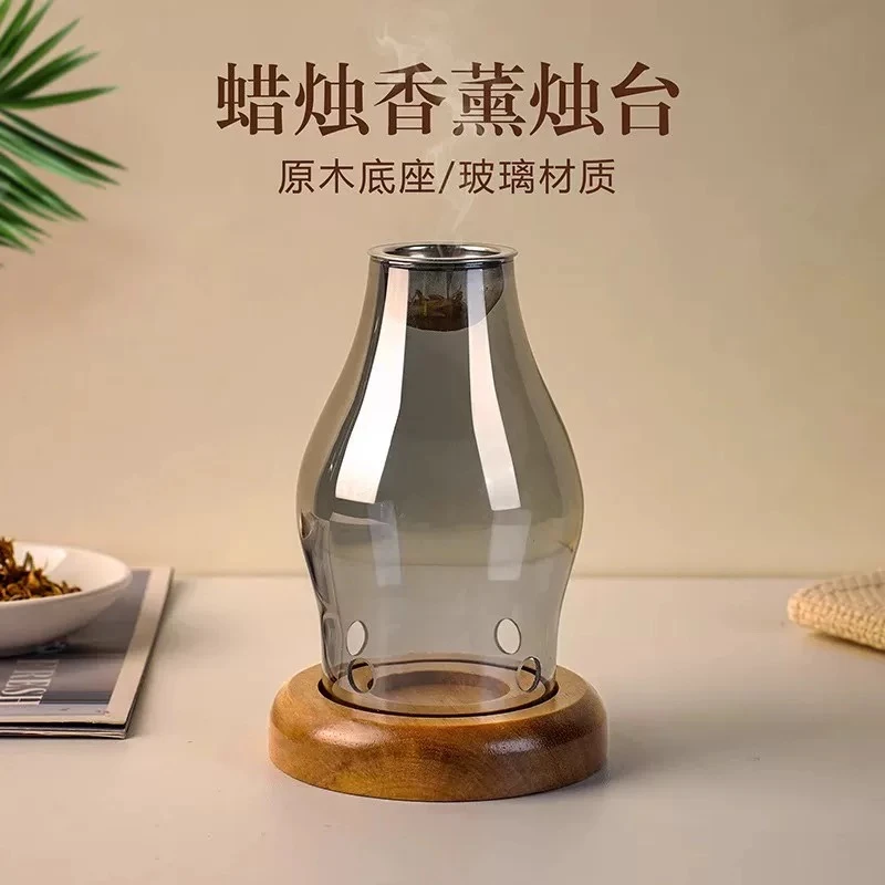 隔火熏香灯炉-玻璃灯炉配件中式熏香灯炉玻璃灯罩