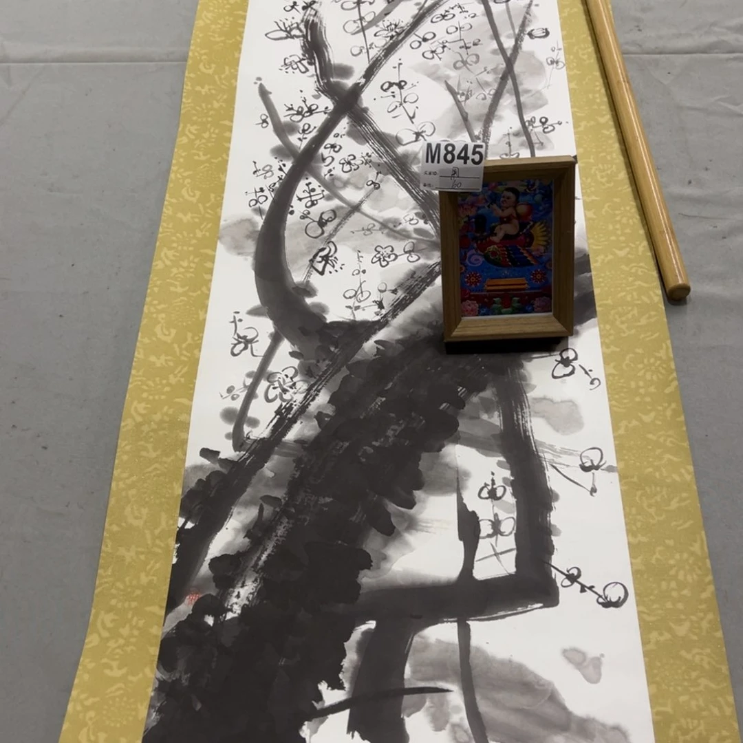 国画用****9手绘临摹风景挂轴
