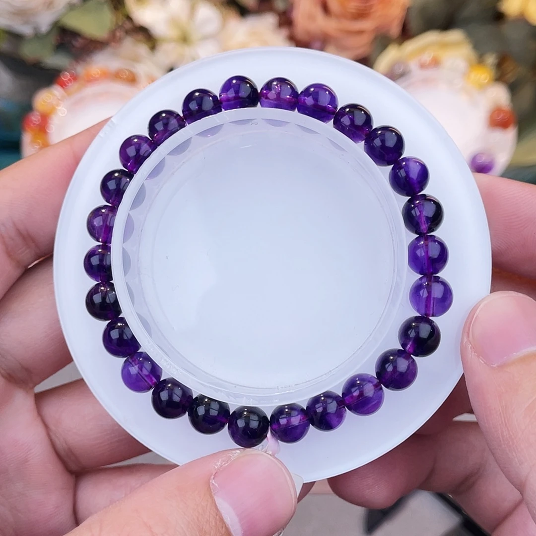 手串水晶未镶嵌紫超七7m