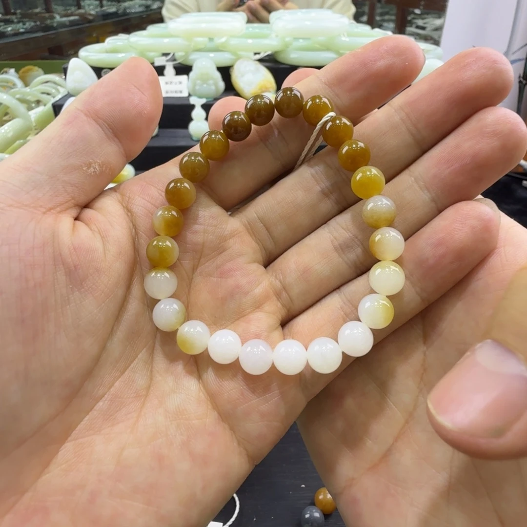 和田玉未镶嵌手串新疆和田玉手串卡8