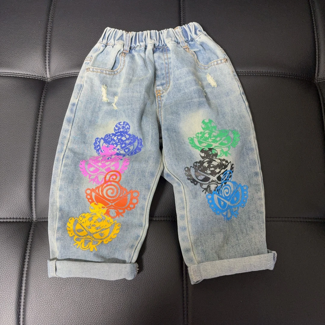 2031【七彩奶嘴】宽松百搭时尚儿童牛仔裤