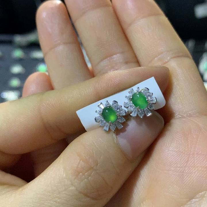 翡翠银S925镶嵌戒指