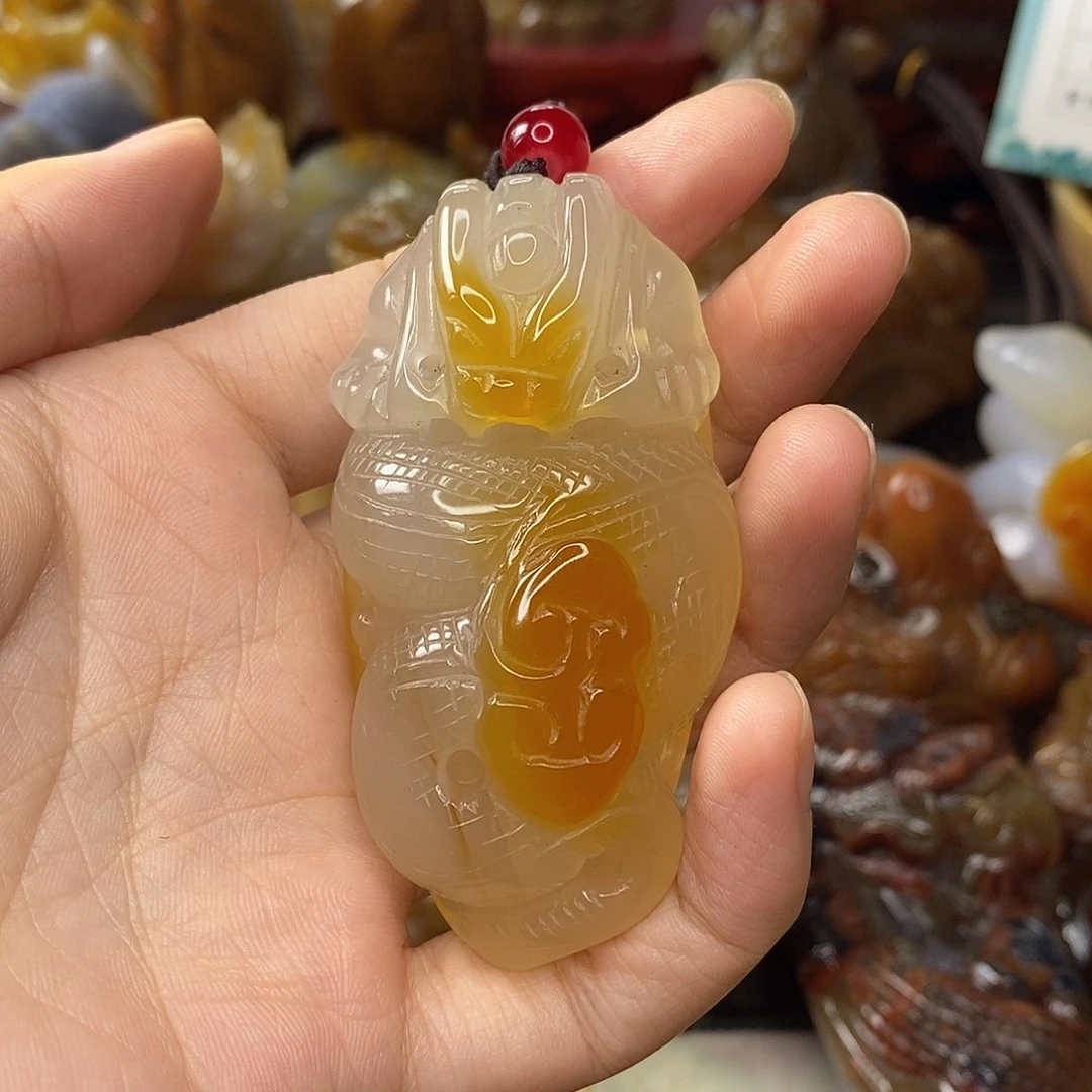 无***敌未镶嵌手把件玛瑙/玉髓