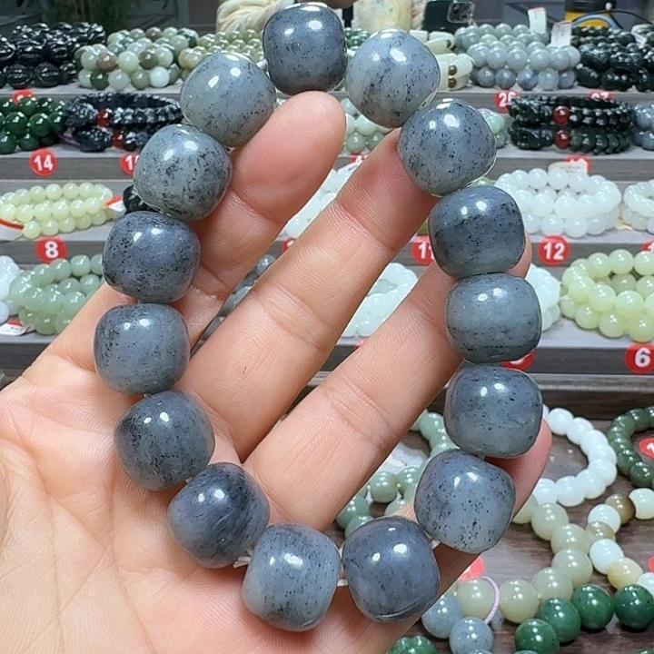 未镶嵌手链和田玉新疆青花老型卡16