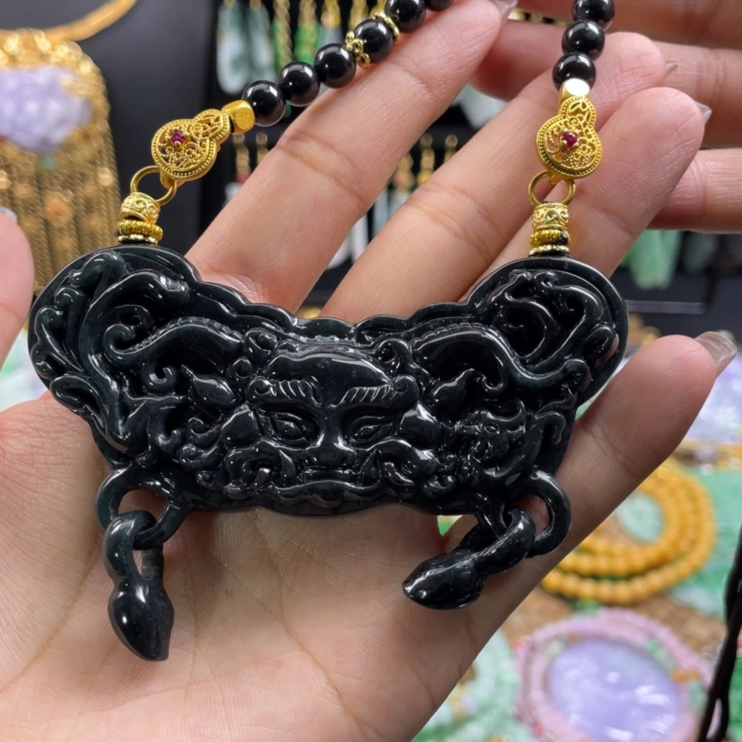 颈饰未镶嵌翡翠代编织