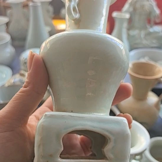 玩***藏瓷片湖田窑瓶一个全品一个